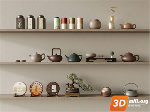 Tea Set 3D Model